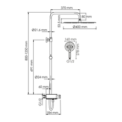 A113.117.059.CH Thermo Душевой комплект с термостатическим смесителем