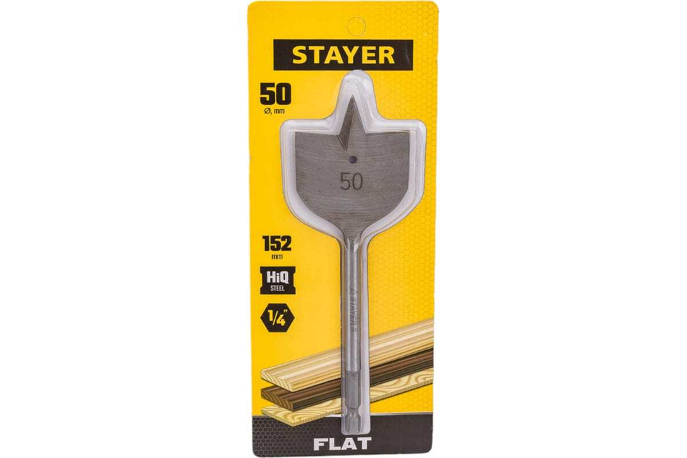 Сверло по дереву перовое STAYER Flat 50x152 мм 2950-50_z01