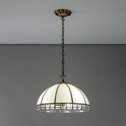 Citilux Шербург-1 CL440132 Люстра витражная подвесная Бронза