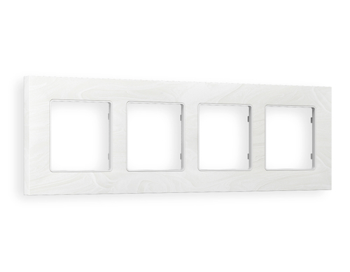 AF930104 Рамка ALFA Grand (Белый мрамор) 4-ая