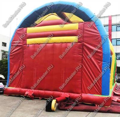 Надувной батут "Страна Сафария" с крышей и высокими горками 13*7*6 м