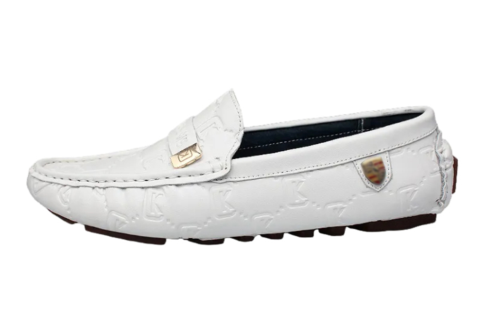 CKVUSAMG Cow Split Leather Gommino Loafers Men"s