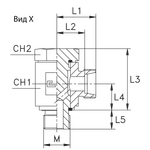 Соединение JE DLL08 10х1 (корпус)