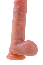 Телесный реалистичный вибратор-пульсатор - 22 см. (Цвет: телесный)