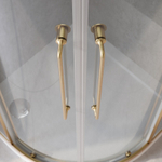 Душевой уголок Cezares RELAX-304-RH-2-120/90-C-BORO, 120х90х200, профиль брашированное золото, прозрачное стекло