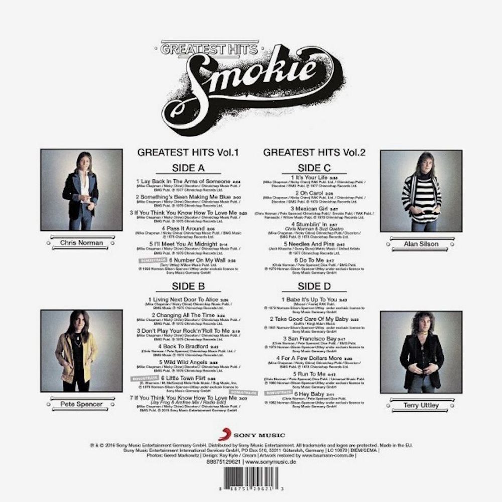 Smokie. Greatest Hits (2LP, White Vinyl) Новая запечатанная виниловая пластинка