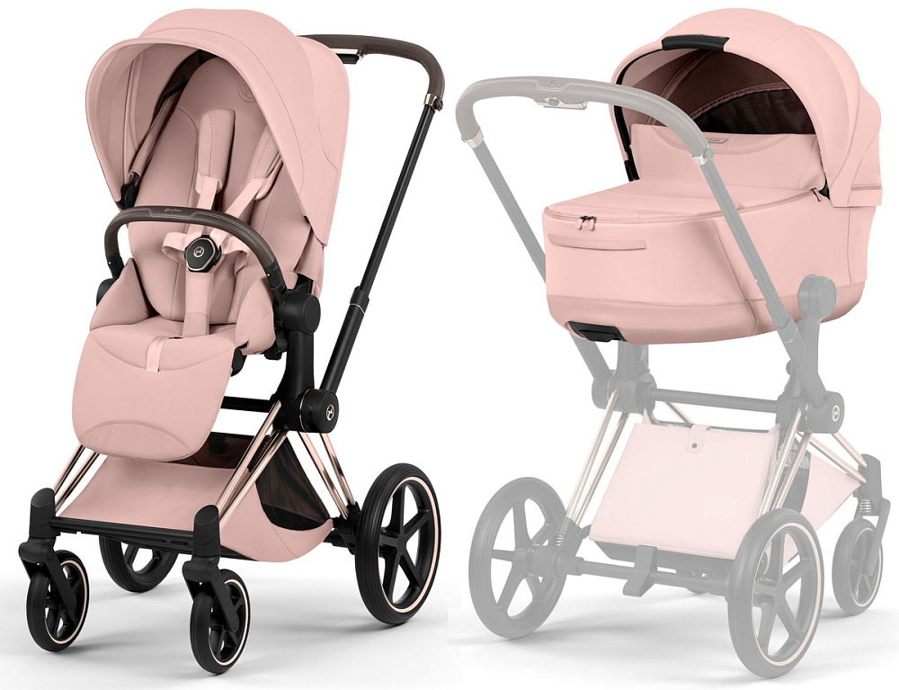 Коляска Cybex Priam V Rosegold Style Collection 2 в 1 Peach Pink