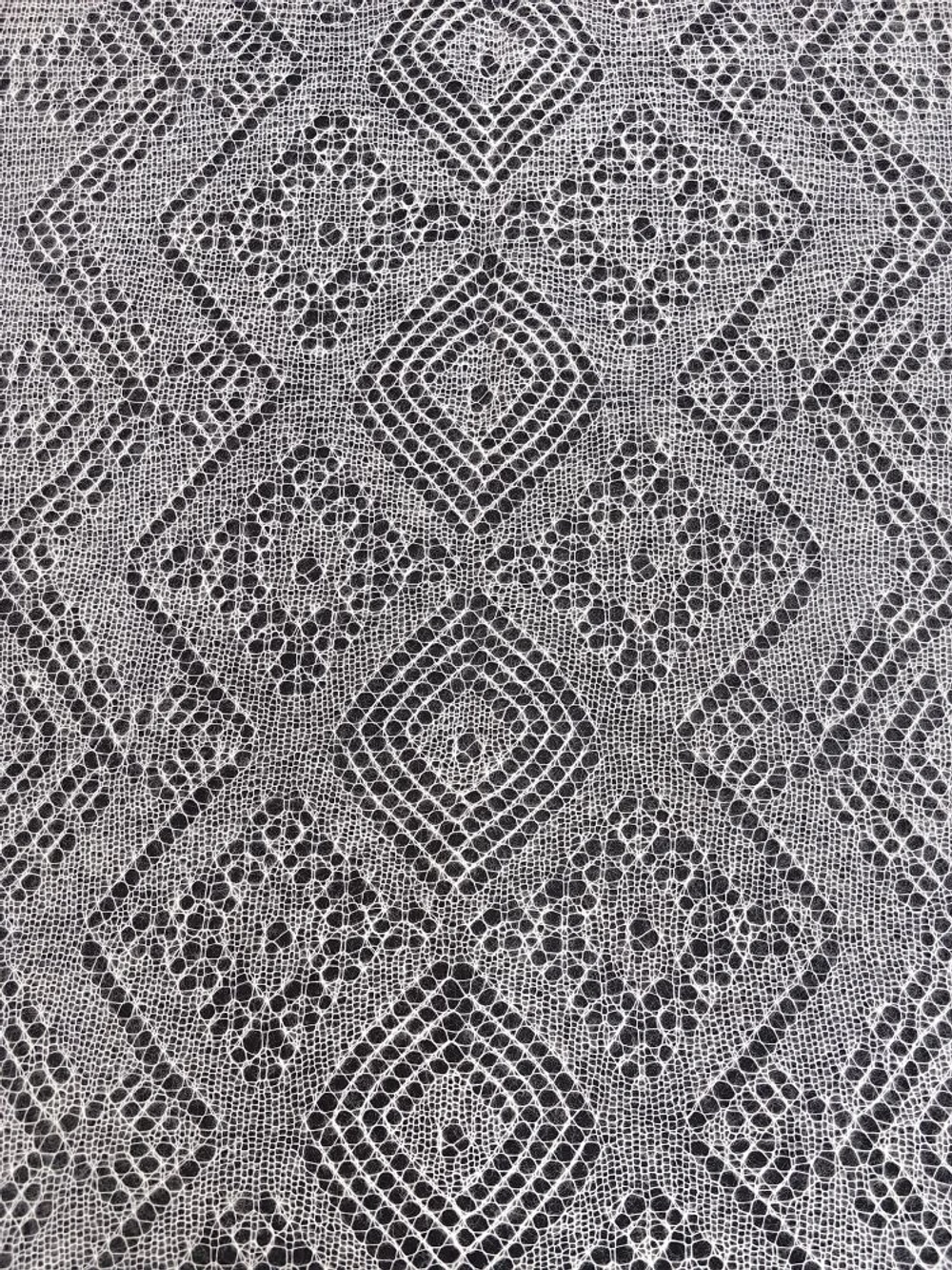 Оренбургский пуховый палантин с шелком АШ12040-02 экрю