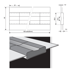 Керамическая подкладка PZ 1500/72 Grey,Tape,Concave