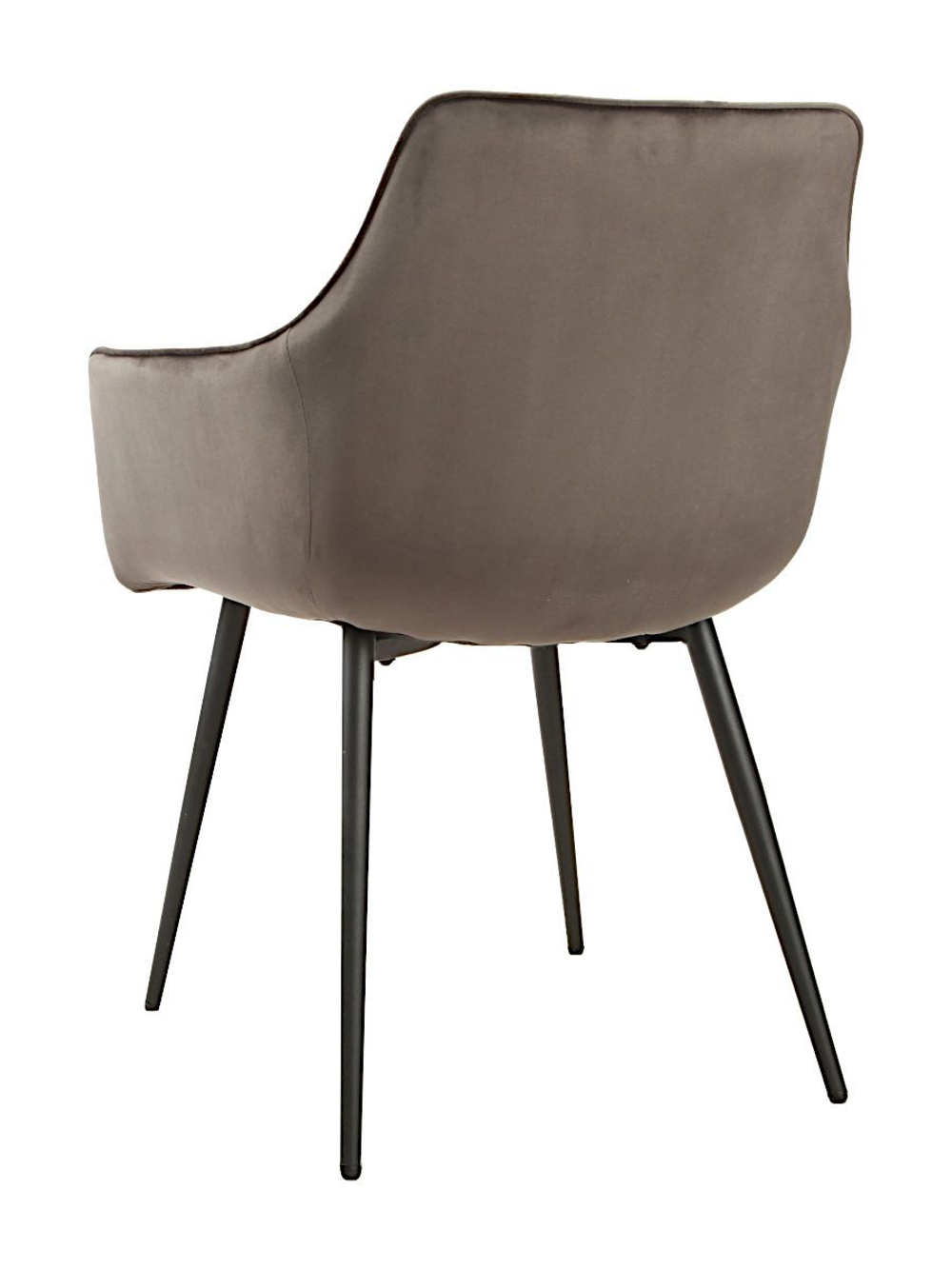 Стул LA ALTA BEATRICE велюр антрацит, каркас черный