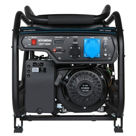 Генератор бензиновый HYUNDAI HHY  7050F с колесами HHY 7050F