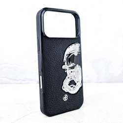 Премиум чехол iPhone авиация из ювелирного сплава - Euphoria HM Premium Fighter bomber - натуральная кожа, металл