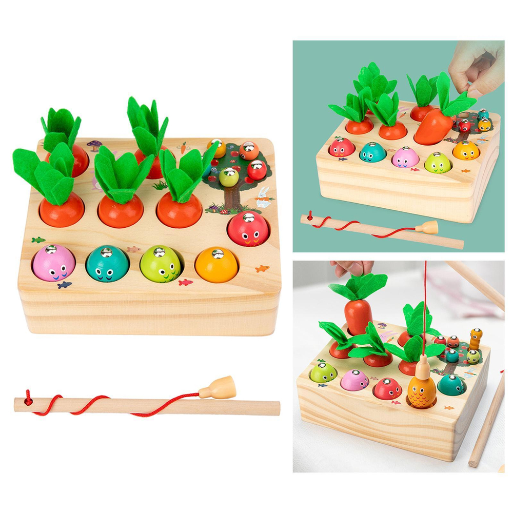 Магнитная игра "Рыбалка + сбор морковки"