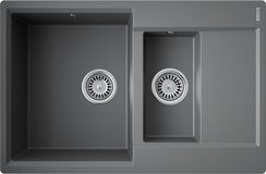 Мойка Daisen 78-2T-PL Tetogranit/платина(арт.4993533)