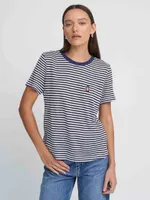 Футболка Kefirmaykifer В Полоску бело-синяя