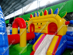 Коммерческий надувной батут "Радужный город 2" 12*6*3 м