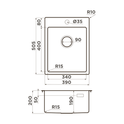 Кухонная мойка Omoikiri Amadare 39-IN нерж.сталь/нержавеющая сталь
