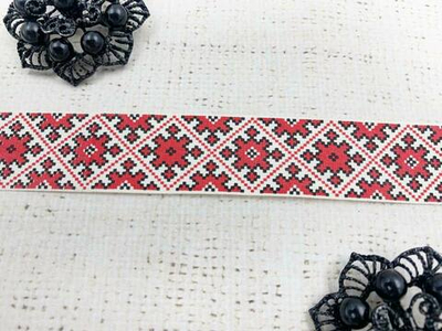 Лента отделочная жаккард, ш. 2,5 см