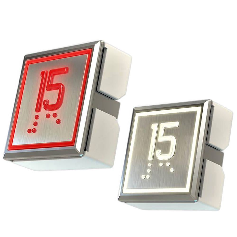 B.QDJS3.WR.B JST3, светодиод (W/ R), выпуклости Брайля на нажимной пластине