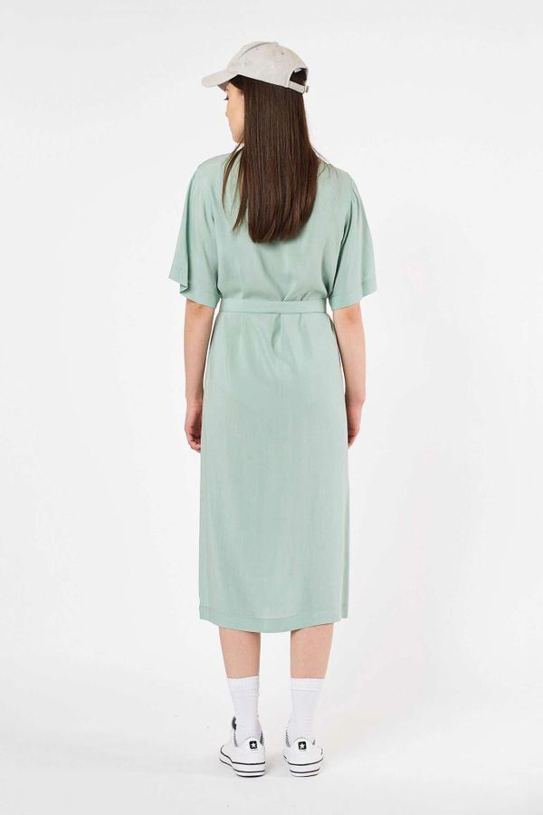 Платье Рубашка FOS Вискоза Зеленое - фото 4