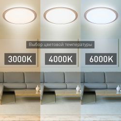 Светильник потолочный светодиодный ЭРА Классик с ДУ SPB-6-70-RC Saturn 70Вт 3000-6500К 5950Лм коричневый кант