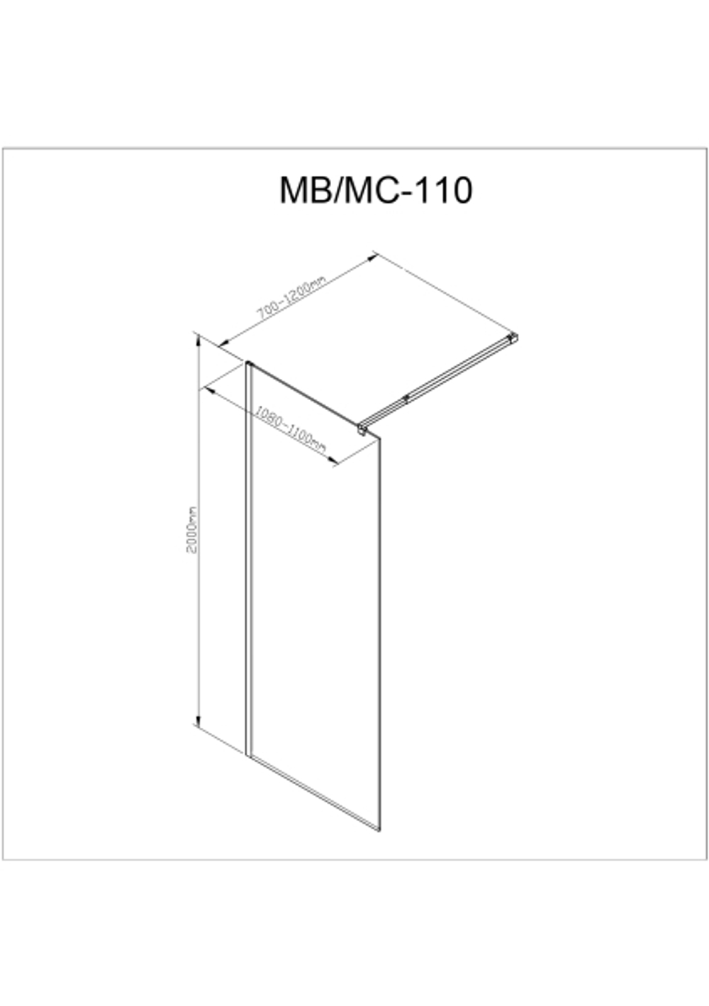 Душевая перегородка AvaCan MB110 MT