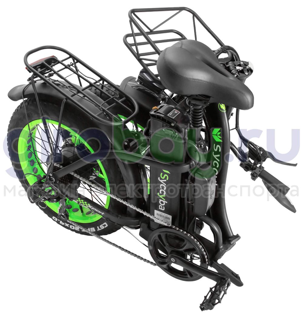 Электровелосипед Syccyba F11 Pro 2025 года (48V/15Ah) - Салатовый обод фото №14