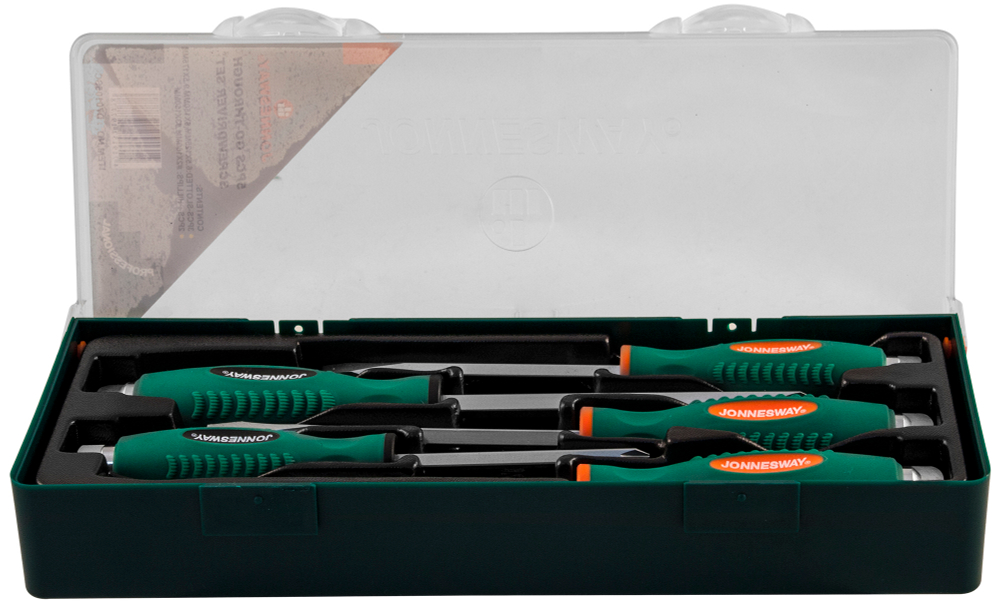 D70105SC Набор отверток стержневых ударных, силовых под ключ, в ложементе, 5 предметов