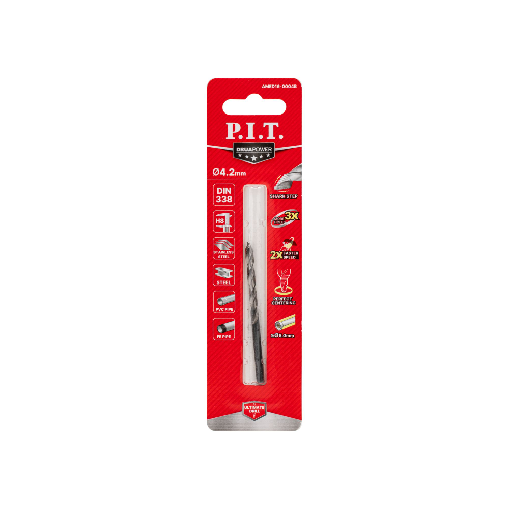 Сверло по металлу самоцентрирующееся P.I.T. DRUA AMED16-0004B