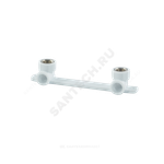 Планка монтажная PP-R белая Дн 20х1/2" ВР под смеситель с водорозетками VALFEX 10124020