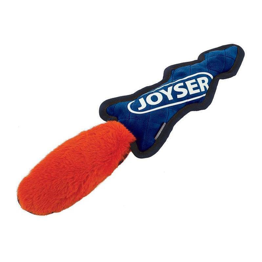 Игрушка для собак JOYSER Slimmy Plush Шкура лисы из плюша с пищалкой S/M синяя с оранжевым, 38 см