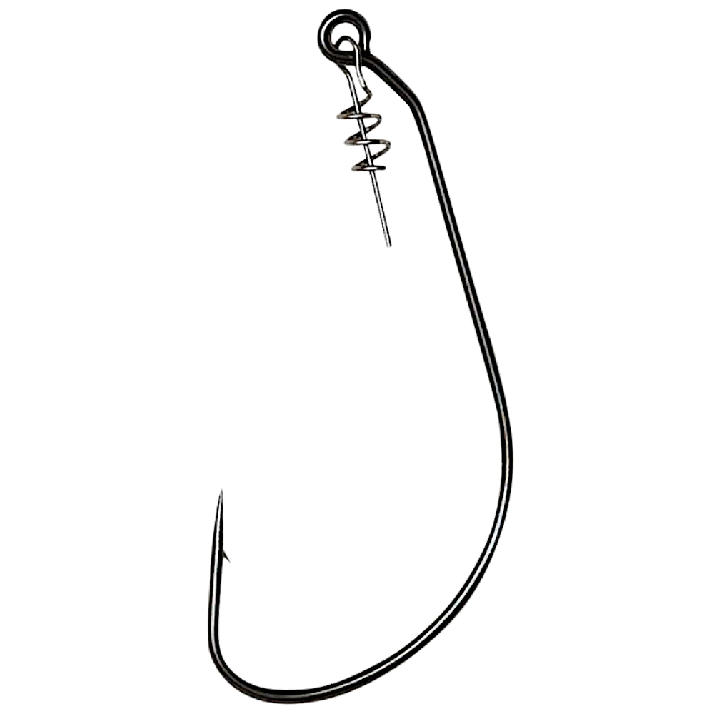 Крючок Офсетный Hanzo Offset Worm Sping Lock BLN со спиралью OWSL -