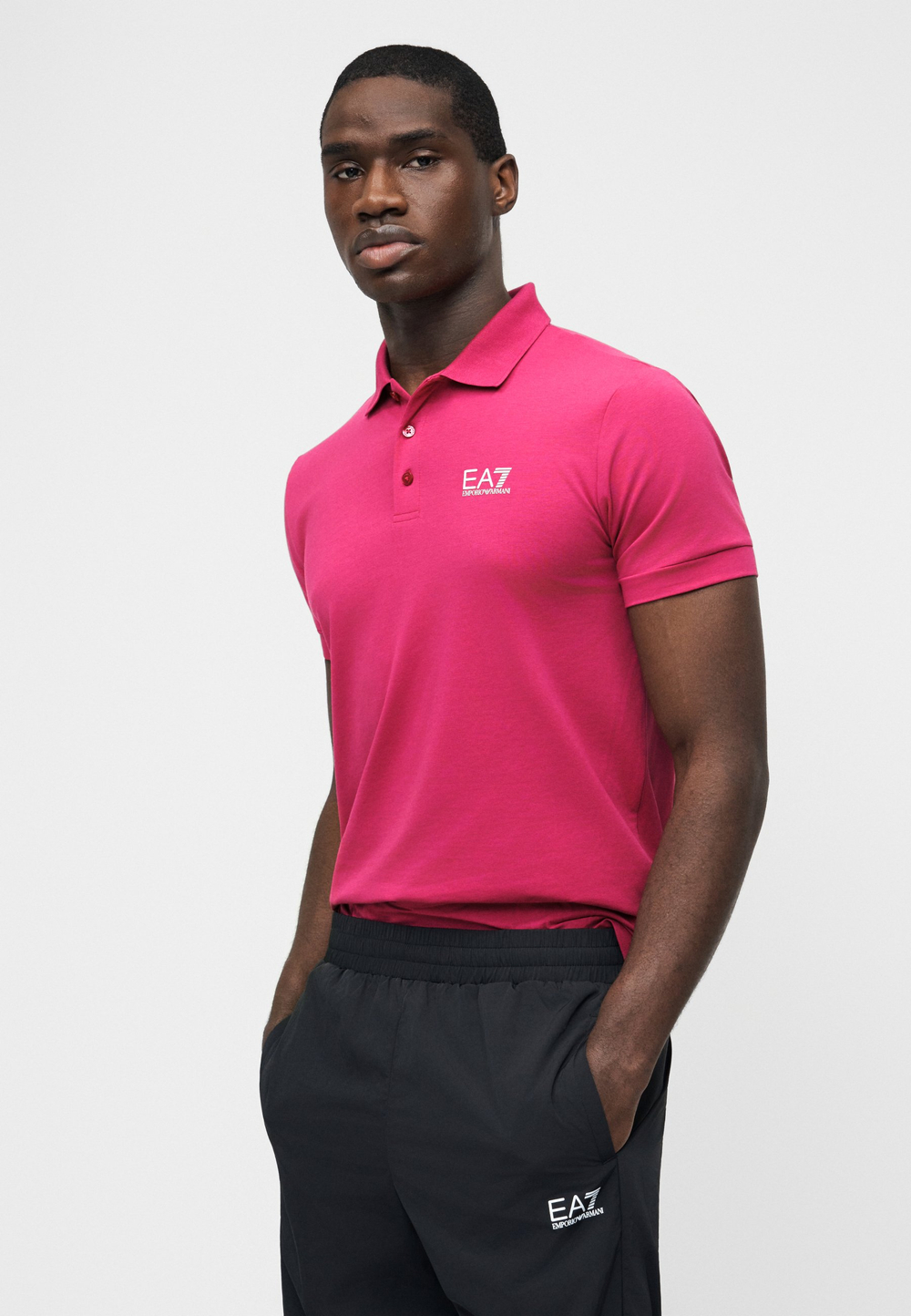 EA7 Emporio Armani Футболка-поло - Розовый