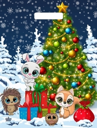 Пакет ВУР 31*40см НГ 60 мкм Новогодняя компания 1шт