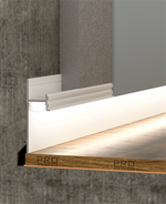 Теневой плинтус скрытого монтажа Pro Design 7209 Белый грунт 2700мм