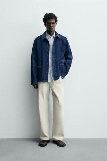 ZARA ДЖИНСЫ BAGGY FIT, НЕБЕСНО-ГОЛУБОЙ