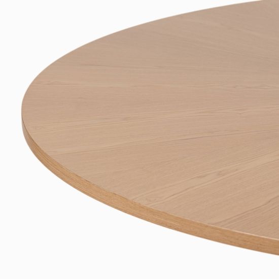 Обеденный стол Louis диаметр 120 шпон ясеня бежевый