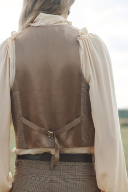 ZARA ЖИЛЕТ ИЗ 100% ШЕРСТИ, КОРИЧНЕВЫЙ