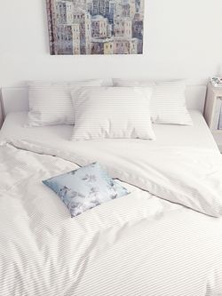 Постельное белье Сказка "Лутон" 2-спальный Наволочка 70х70 см 2 шт Простынь на резинке 160х200 см Пододеяльник 175х215 см, перкаль