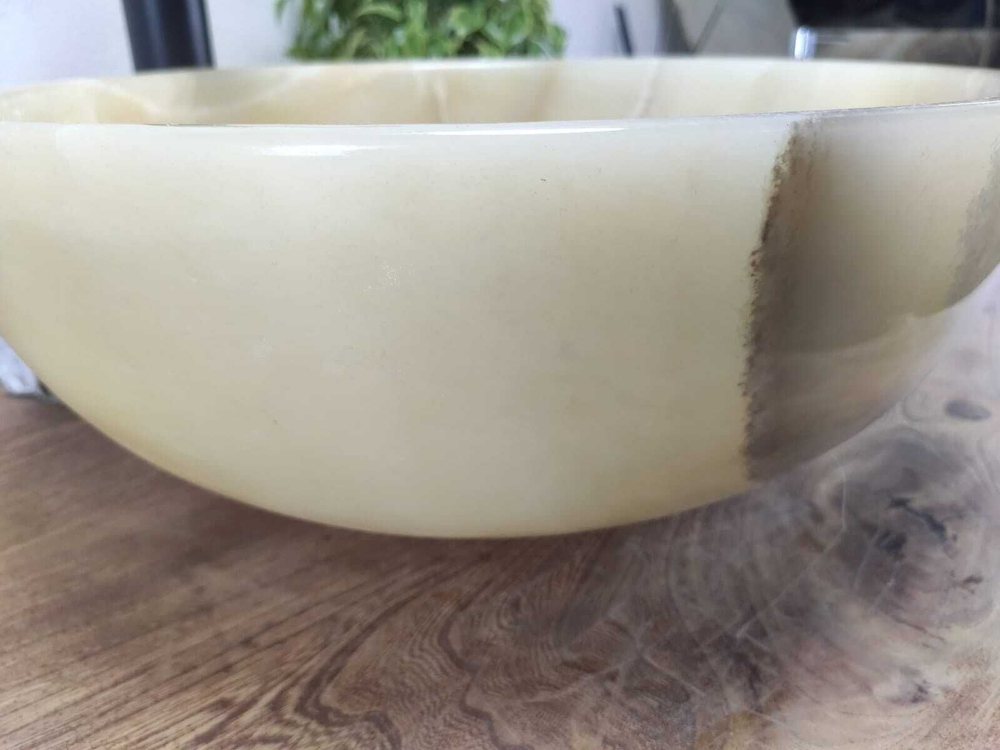 Каменная раковина из оникса Bowl Yellow Small TinLip BO-01021 (40*40*15)