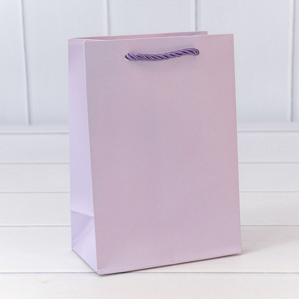 Пакет подарочный 14х20х8см "Фактура" (Сиреневый)