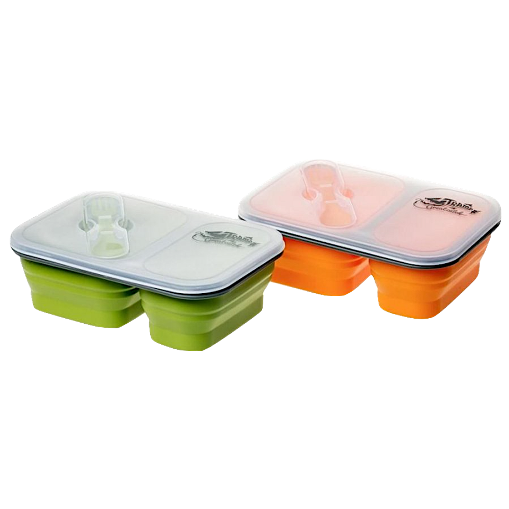 Силиконовый контейнер 2-отсека с ловилкой Tramp TRC-090 900мл -