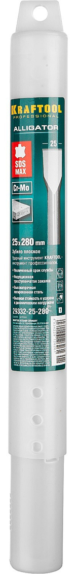 KRAFTOOL ALLIGATOR, 25 х 280 мм, SDS-max, плоское зубило (29332-25-280)
