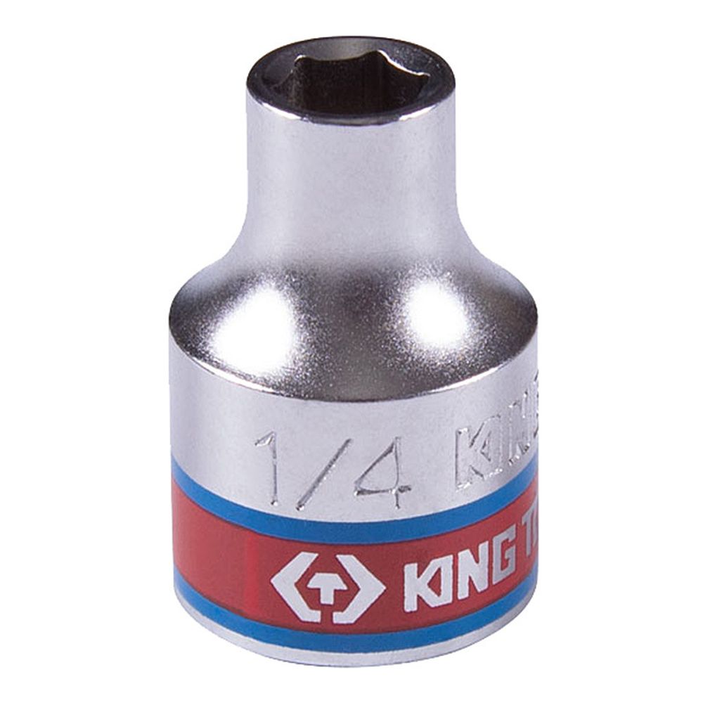 KING TONY (333508S) Головка торцевая стандартная шестигранная 3/8&quot;, дюймовая 1/4&quot;
