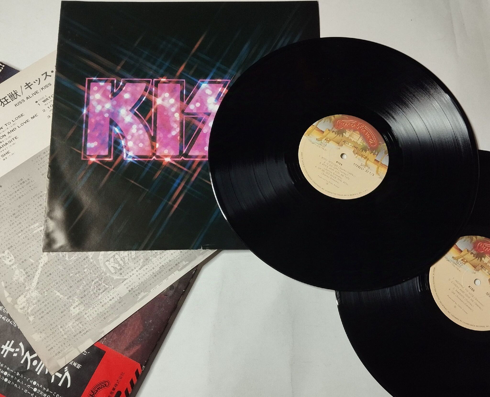 Винтажная виниловая пластинка LP Kiss Alive (Japan 1976) (Obi) Black Diamond
