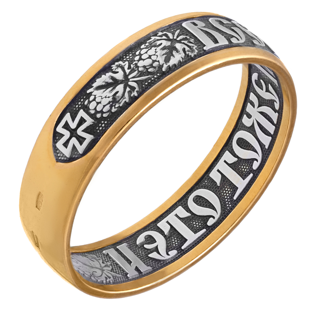 Кольцо из серебра/Частичное чернение