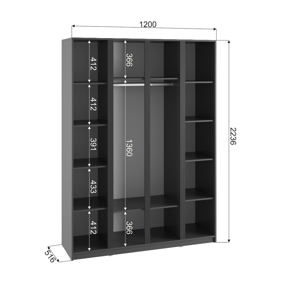 Фаворит Шкаф 4-х створчатый