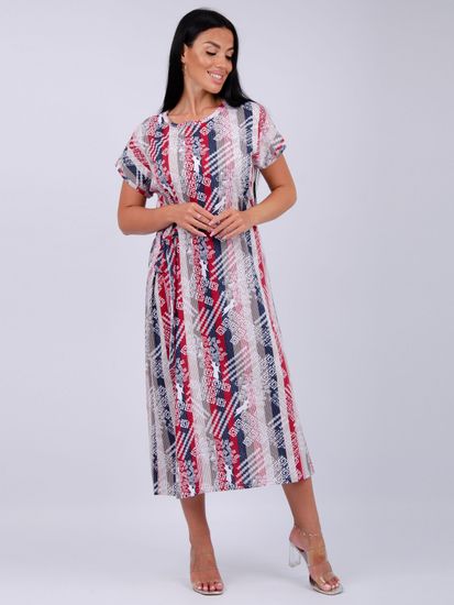 Платье красная абстракция большие размеры