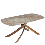 Стол керамический LA ALTA SANTANA Senafe 180/90*76, каркас античная бронза