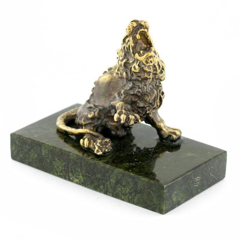 Сувенир статуэтка знак зодиака "Лев" из бронзы и камня  G 116090